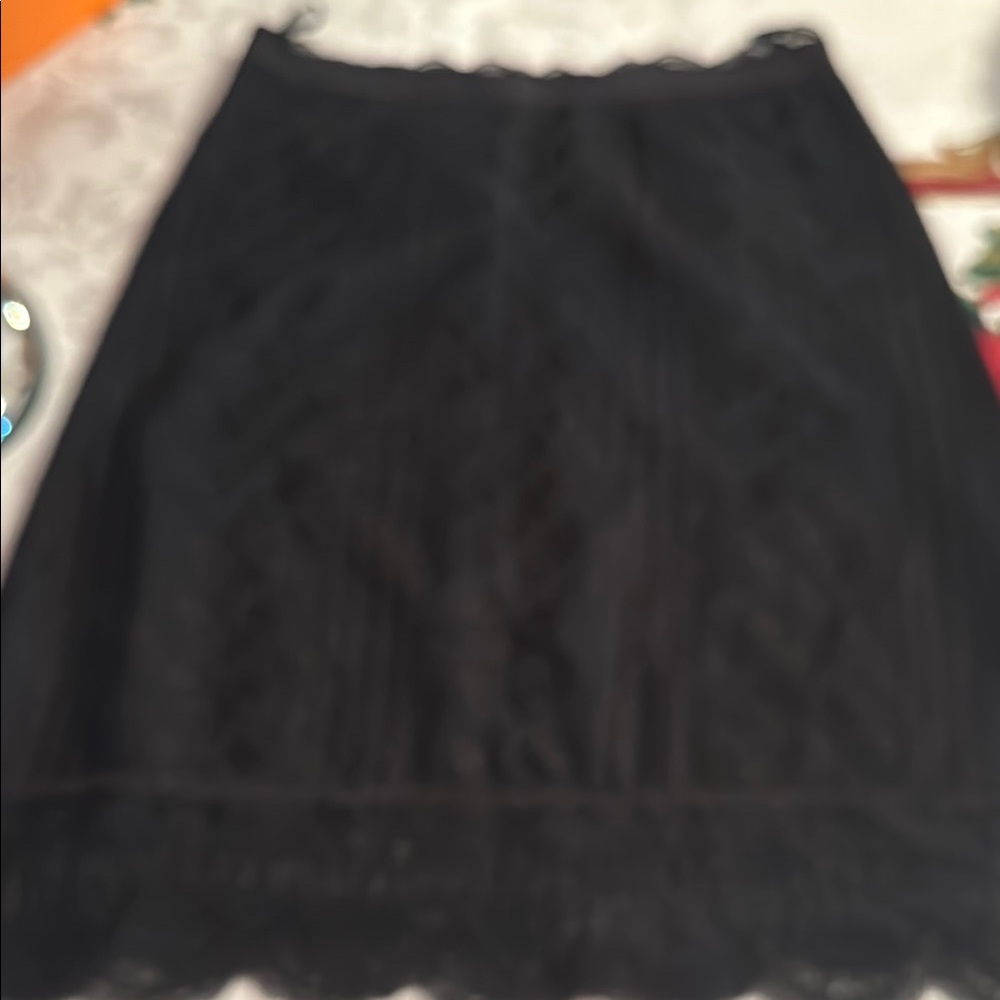 ANTONIO MELANI Black A-Line Knee-Length Skirt